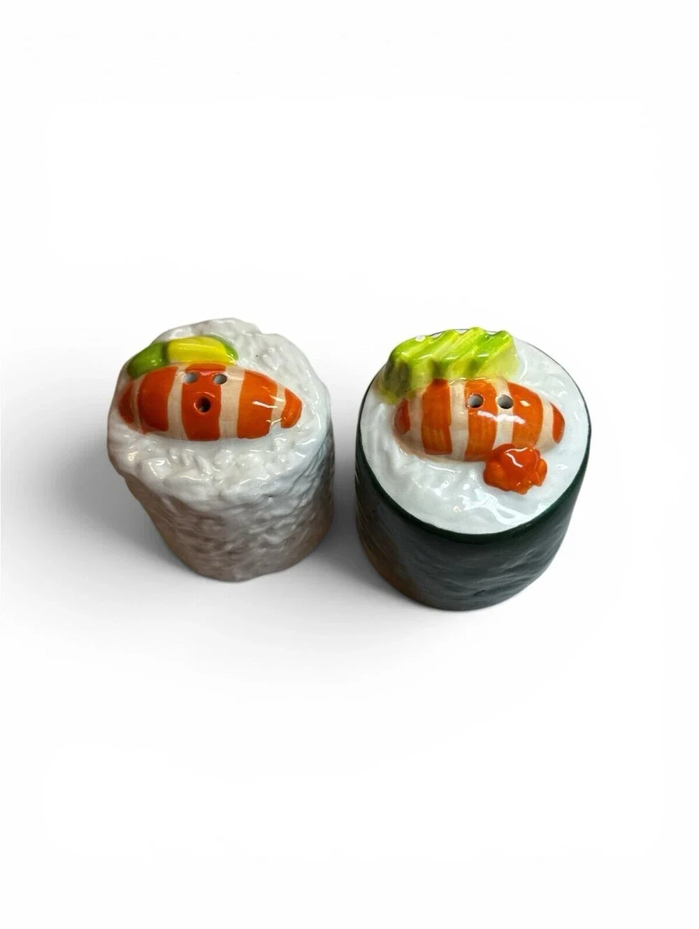 Sushi Roll Salt and Pepper Shaker - Japanese shrimp Sashimi Rice - 2.5
